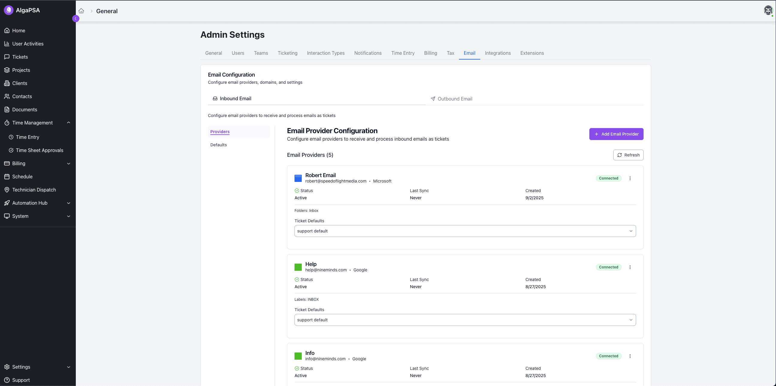 Inbound Email Integration with Threading